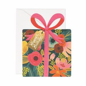 Floral Gift Birthday Card
