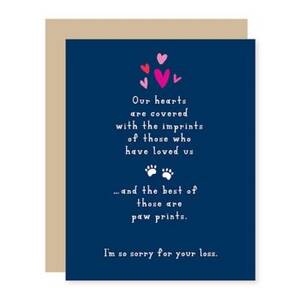 Heart Imprints Pet Sympathy Card