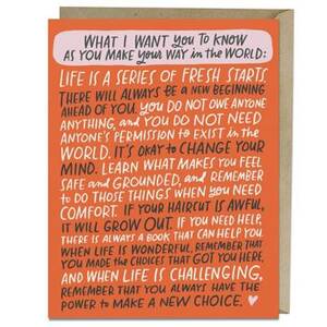 Make Your Way In The World Encouragement Card