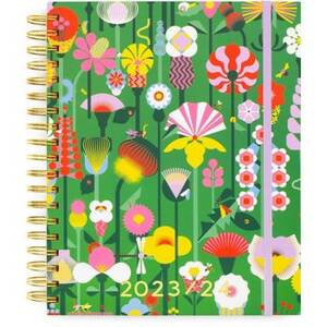 2023-2024 ban.do Geometric Floral Green Weekly Planner