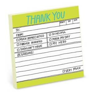 Hand-Lettered Thank You Knock Knock Sticky Notes