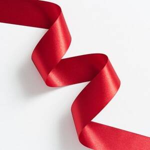 2" Wide Red Satin Ribbon
