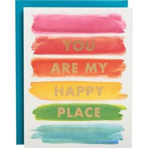 Rainbow Happy Place Foil Greeting Card