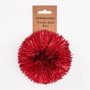 Red Tinsel Bow