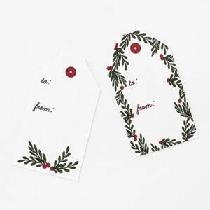 Holly Berry Gift Labels