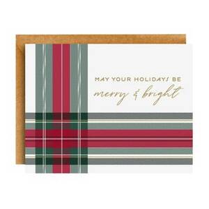 Merry & Bright Plaid Holiday Card Set