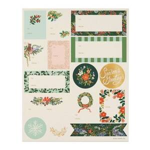 Winter Floral Stickers & Labels