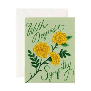 Carnations Deepest Sympathy Card