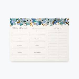 Blue Garden Party Meal Planner
