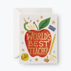 Worlds Best Teacher Greeting Card