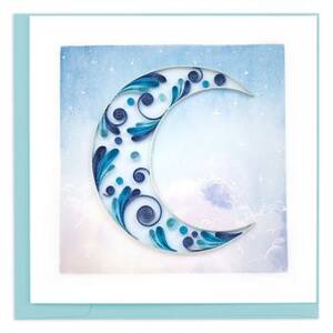 Quilling Crescent Moon Greeting Card