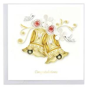 Quilling Wedding Bells Greeting Card