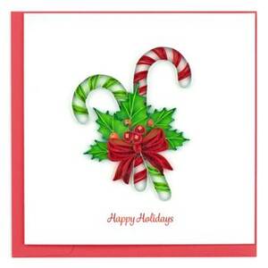 Quilling Candy Cane Holiday Card