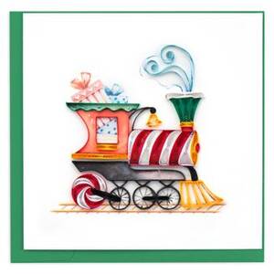 Quilling Train Holiday Card