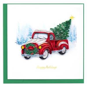 Quilling Truck Holiday Card