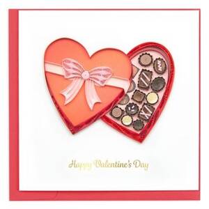 Quilling Box of Chocolates Valentine's Day Card