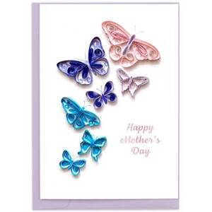 Quilling Butterflies Mother's Day Card