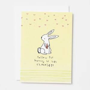 Follow The Bunny Easter Card