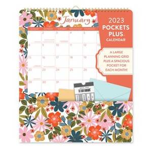 2023 Secret Garden Pockets Plus Wall Calendar