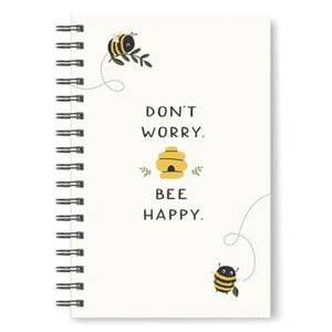 Bee Happy Spiral Journal