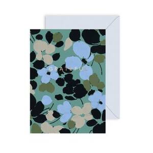 Green Floral Thank You Card Set