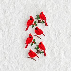 Red Winter Cardinals Stickers