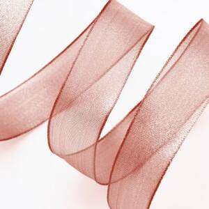 Wired Organdy Copper Ribbon