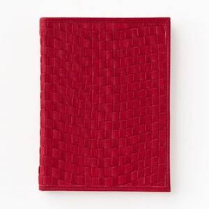 Red Dahlia Woven Leather Journal