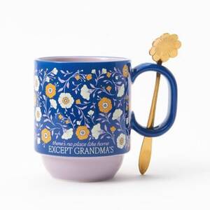 Bold Floral Grandma Mug With Spoon