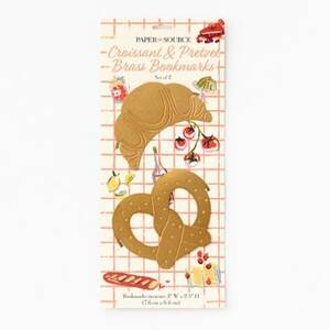 Brass Pretzel and Croissant Page Markers