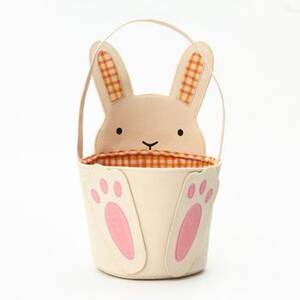 Gingham Canvas Bunny Easter Basket