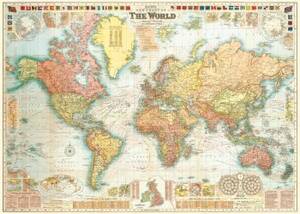 World Map 5 Flat Wrap