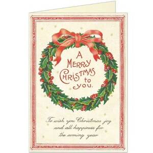 Christmas Wreath Holiday Card Set