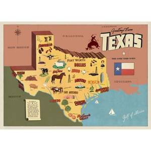 Texas Map Flat Wrap