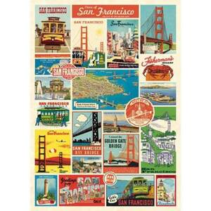 San Francisco Collage Flat Wrap
