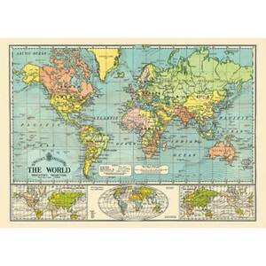 World Map 6 Flat Wrap
