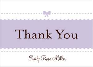 Bow Girl Baby Thank You Notes