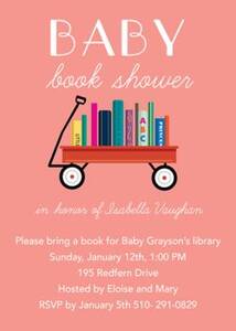 Book Baby Shower Invitation
