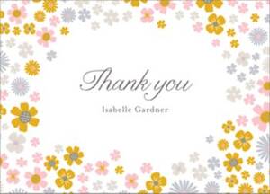 Field Blossoms Thank You Notes