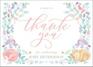 Woodland Critters Thank You Notes