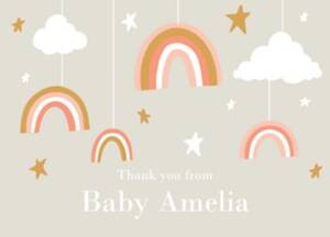 Rainbow Mobile Thank You Notes