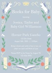 Fairytale Books Baby Shower Invitation