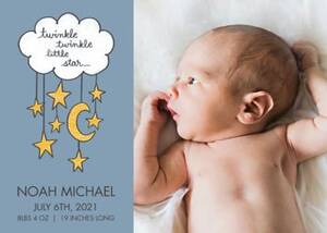 Twinkle Little Star Mobile Birth Announcement