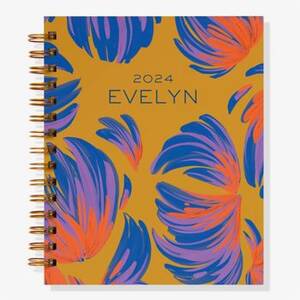 12-Month Feather Floral Custom Planner