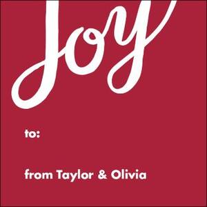 Joy Holiday Gift Tag Label