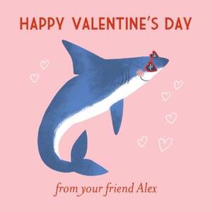 Val Shark Gift Tag Label