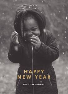 New Year Cutouts Foil Full Photo Card