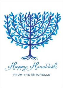 Menorah Tree Holiday Photo Card