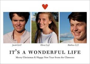 It's a Wonderful Life Holiday Photo Card