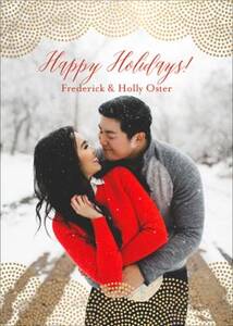 Scallop Dots Holiday Photo Card